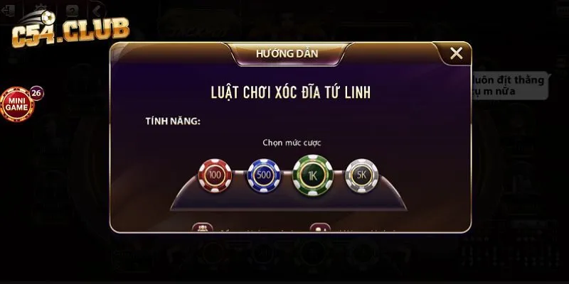 Luật chơi Xóc đĩa tứ linh chi tiết nhất năm 2025